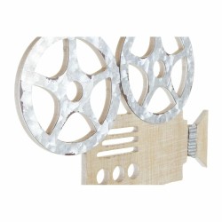 Décoration murale DKD Home Decor Noir Gris MDF Cinéma classique (32 x 2 x 70 cm) (2 Unités)