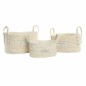 Set de basket DKD Home Decor Coton Fibre (34 x 23 x 20 cm)