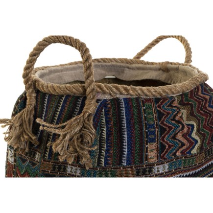 Panier DKD Home Decor Coton Fibre naturelle (30 x 30 x 30 cm) (2 Unités)
