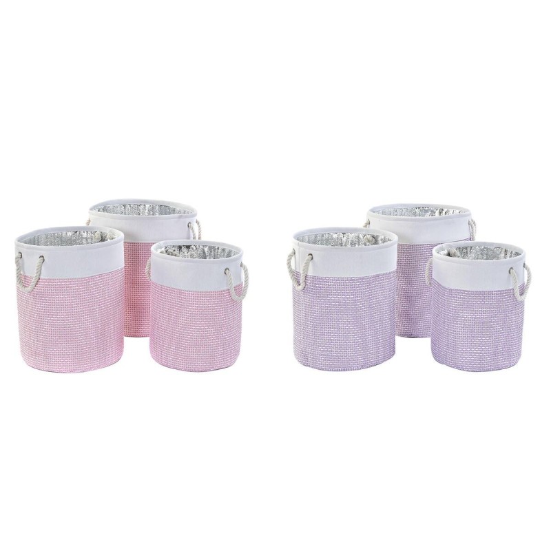 Set de basket DKD Home Decor Polyester (2 Unités) (40 x 40 x 49 cm)