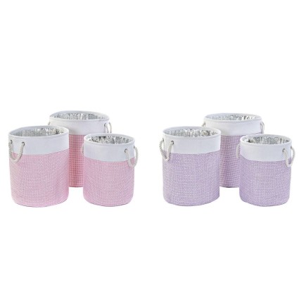 Set de basket DKD Home Decor Polyester (2 Unités) (40 x 40 x 49 cm)