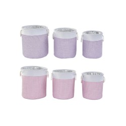 Set de basket DKD Home Decor Polyester (2 Unités) (40 x 40 x 49 cm)