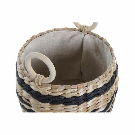 Set de basket DKD Home Decor Polyester Colonial Fibre (30 x 30 x 25 cm)