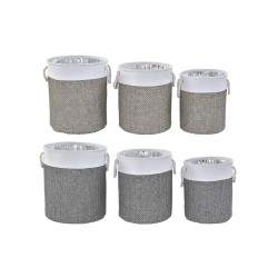 Set de basket DKD Home Decor Polyester (2 Unités) (40 x 40 x 49 cm)