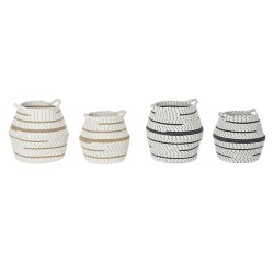 Set de basket DKD Home Decor Coton Jute (40 x 40 x 40 cm) (2 Unités)