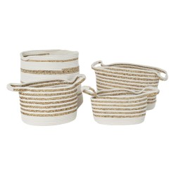 Set de basket DKD Home Decor Coton (36 x 36 x 34 cm)