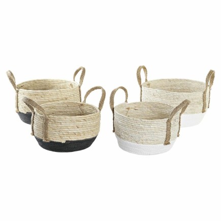 Set de basket DKD Home Decor Fibre (33 x 33 x 20 cm) (2 Unités)