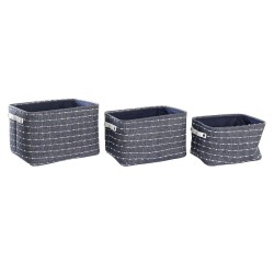 Set de basket DKD Home Decor Polyester (38 x 28 x 25 cm)