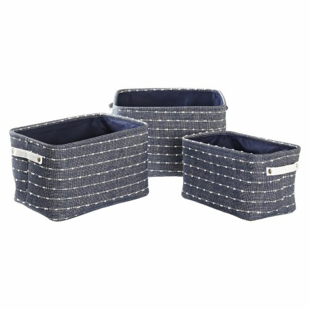 Set de basket DKD Home Decor Polyester (38 x 28 x 25 cm)