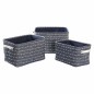 Juego de Cestas DKD Home Decor 38 x 28 x 25 cm Poliéster