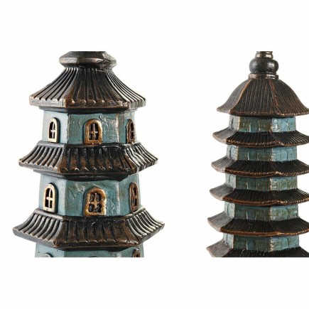 Figurine Décorative DKD Home Decor Turquoise Résine (15 x 17 x 50 cm) (2 Unités)
