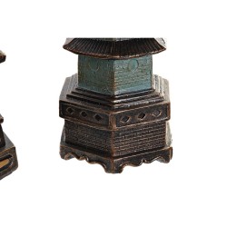 Figurine Décorative DKD Home Decor Turquoise Résine (15 x 17 x 50 cm) (2 Unités)