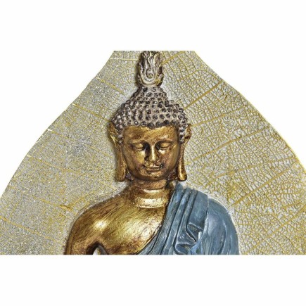 Figurine Décorative DKD Home Decor Rouge Bleu Doré Orange Buda Résine (15,5 x 5 x 20,7 cm) (3 Unités)