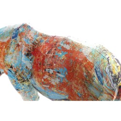 Figurine Décorative DKD Home Decor Résine Multicouleur Rhinocéros (34 x 12,5 x 16,5 cm)