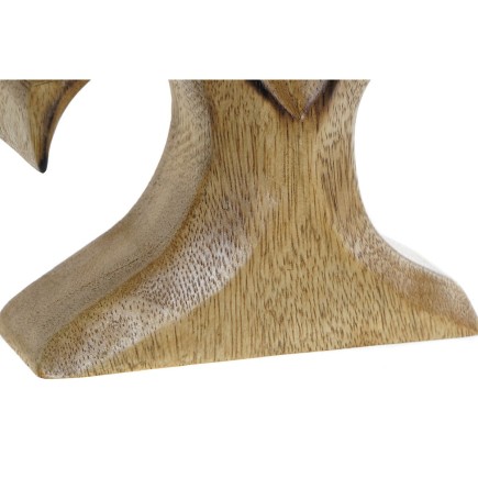 Figurine Décorative DKD Home Decor Bois d'acacia Aluminium (25 x 4 x 30 cm) (1)