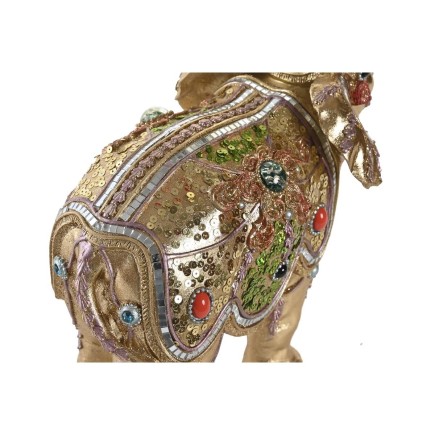 Figurine Décorative DKD Home Decor Eléphant Résine Colonial (33 x 15,5 x 31 cm)
