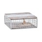 Boîte Décorative DKD Home Decor Métal Bois Marron Aluminium Blanc 16 x 16 x 6 cm