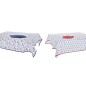 Service de linge de table DKD Home Decor Rouge Bleu Polyester Coton (150 x 250 x 0,5 cm) (2 Unités)