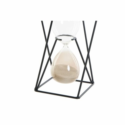 Sablier DKD Home Decor Noir Verre Métal (14 x 14 x 19 cm) (2 Unités)