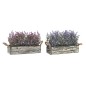 Plante décorative DKD Home Decor Bois Lila Fuchsia PE (30 x 12 x 21 cm) (2 Unités)