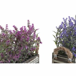 Plante décorative DKD Home Decor Bois Lila Fuchsia PE (30 x 12 x 21 cm) (2 Unités)
