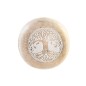 Figurine Décorative DKD Home Decor Naturel Arbre Hibou 13 x 13 x 13 cm Blanc Décapé