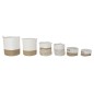 Set de basket DKD Home Decor Blanc Coton Jute (45 x 45 x 54 cm) (6 Pièces)
