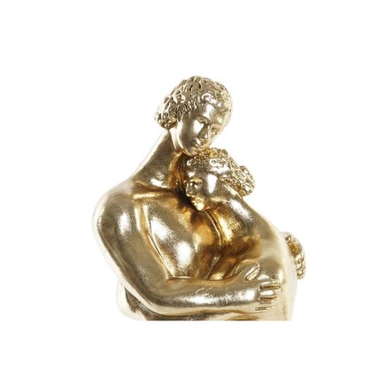 Figurine Décorative DKD Home Decor Couple Noir Doré Métal Résine (15,5 x 13,5 x 37,5 cm) (2 Unités)
