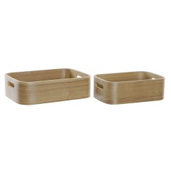 Set de boîtes décoratives DKD Home Decor Scandi Bois MDF (35,5 x 25 x 10 cm)