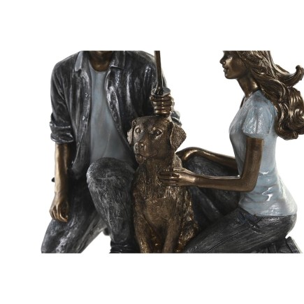 Figurine Décorative DKD Home Decor Résine Multicouleur Moderne Couple (15,5 x 8,5 x 14,5 cm) (15,5 x 8,5 x 19 cm) (2 Unités)