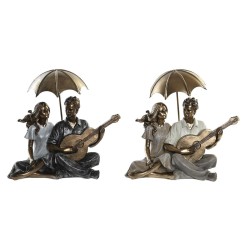 Figurine Décorative DKD Home Decor Résine Multicouleur Moderne Couple (18 x 11 x 12,5 cm) (18 x 11 x 17 cm) (2 Unités)