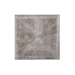 Décoration murale DKD Home Decor 3D Argenté Moderne Bois MDF (121,5 x 2,5 x 122 cm)