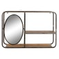 Estantería DKD Home Decor Negro Marrón oscuro Madera Metal Espejo 73 x 19 x 50 cm