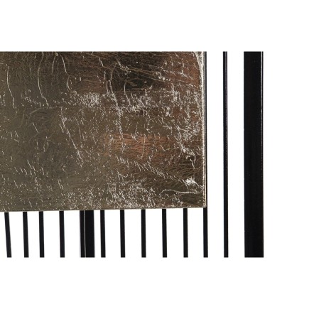 Décoration murale DKD Home Decor Abstrait Noir Doré Métal Moderne (89 x 4,5 x 97 cm)
