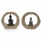Figurine Décorative DKD Home Decor 20,5 x 6 x 18,5 cm Naturel Noir Buda (2 Unités) Figurine Décorative DKD Home Decor 20,5 x 6 x 18,5 cm Naturel Noir Buda (2 Unités)