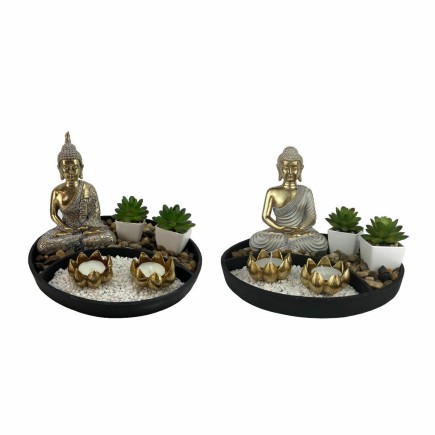 Figurine Décorative DKD Home Decor Résine Oriental Jardin (26 x 26 x 18 cm) (2 Unités)