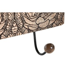 Portemanteau DKD Home Decor 38 x 6 x 18 cm Naturel Métal Buda Bois de manguier Oriental