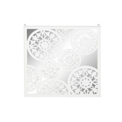 Décoration murale DKD Home Decor Miroir Blanc Bois MDF (90 x 1,5 x 90 cm)