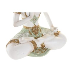 Figurine Décorative DKD Home Decor Marron Buda Blanc Résine Oriental (20,5 x 10,5 x 28,5 cm) (4 Unités)