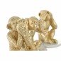 Figura Decorativa DKD Home Decor Blanco Dorado Tropical Monos 10,5 x 10,5 x 18,5 cm (3 Piezas) Figura Decorativa DKD Home Decor Blanco Dorado Tropical Monos 10,5 x 10,5 x 18,5 cm (3 Piezas)