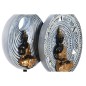 Figura Decorativa DKD Home Decor 25 x 6,7 x 25,6 cm Beige Azul Buda Oriental (2 Unidades) Figura Decorativa DKD Home Decor 25 x 6,7 x 25,6 cm Beige Azul Buda Oriental (2 Unidades)
