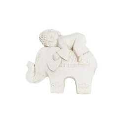 Figurine Décorative DKD Home Decor Finition vieillie Eléphant Blanc Oriental Magnésium (44 x 22 x 40 cm)