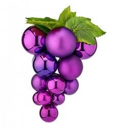 Boules de Noël Moyen Raisins Violet Plastique 19 x 28 x 19 cm