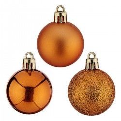 Boules de Noël Ø 4 cm 4 x 5 x 4 cm Orange Plastique