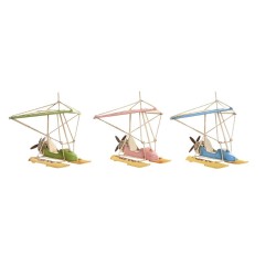 Figura Decorativa DKD Home Decor 32,5 x 20,5 x 24 cm Azul Rosa Verde Vintage (3 Piezas)