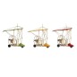 Figura Decorativa DKD Home Decor Amarillo Rojo Verde Vintage 32 x 18,5 x 25 cm (3 Piezas)
