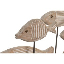 Figurine Décorative DKD Home Decor Finition vieillie Marron Clair Spirales (51 x 8 x 27 cm)