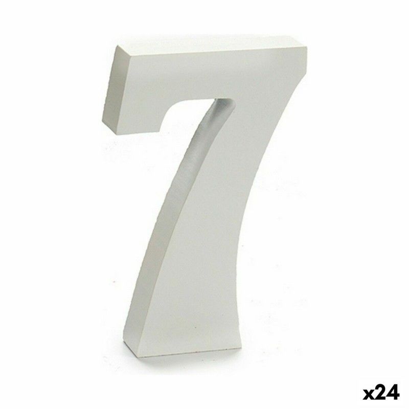 Numéro 7 Bois Blanc (2 x 16 x 14,5 cm) (24 Unités)