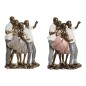 Figura Decorativa DKD Home Decor 18 x 10 x 25 cm Rosa Dorado Blanco Familia (2 Unidades) Figura Decorativa DKD Home Decor 18 x 10 x 25 cm Rosa Dorado Blanco Familia (2 Unidades)