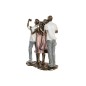 Figura Decorativa DKD Home Decor 18 x 10 x 25 cm Rosa Dorado Blanco Familia (2 Unidades) Figura Decorativa DKD Home Decor 18 x 10 x 25 cm Rosa Dorado Blanco Familia (2 Unidades)